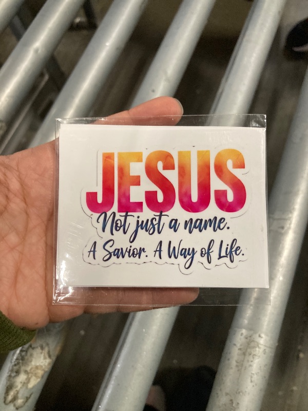 Photo 1 of (3pcs) Jesus Decal Sticker 3 inch, Christian Inspirational Sticker, Christian Catholic Bible Sticker, Vinyl Decal Stickers for Water Bottle Laptops Phone Case Car Kindles Hard Hat