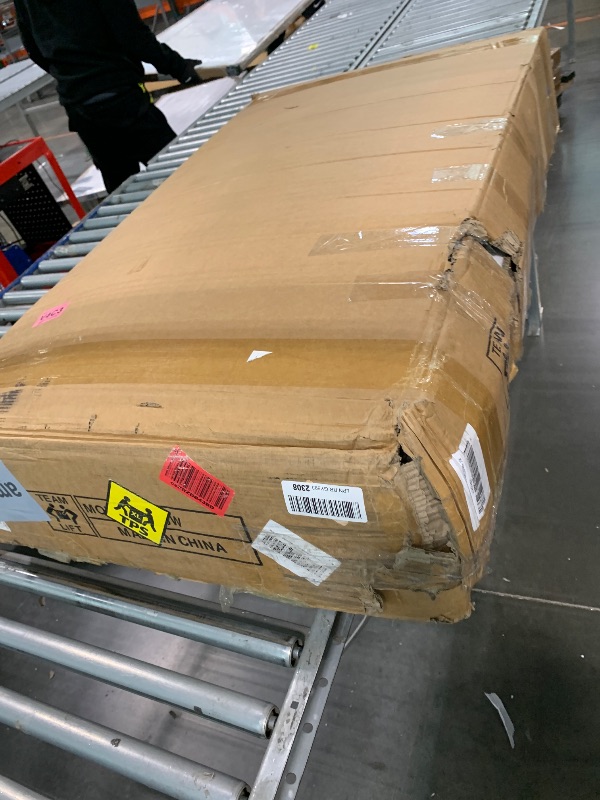 Photo 1 of ***PARTIAL SET*** Arulvmrn 43" Makeup Vanity Desk with Mirror and Lights, & Power Outl, Glass Top Big Vanity Table with 9 Drawers& 8 Storage Shelves, Dressing Table Set with Chair for Bedroom, White