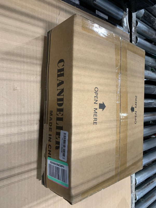 Photo 1 of *** BRANCHES CHANDELIER MISSING *** KVTOEP Modern Crystal Tree Branches Chandelier, 24.5in Silver 8 Lights Large Ceiling Hanging Light for Dining Room, Round Raindrop Pendant Light Fixture