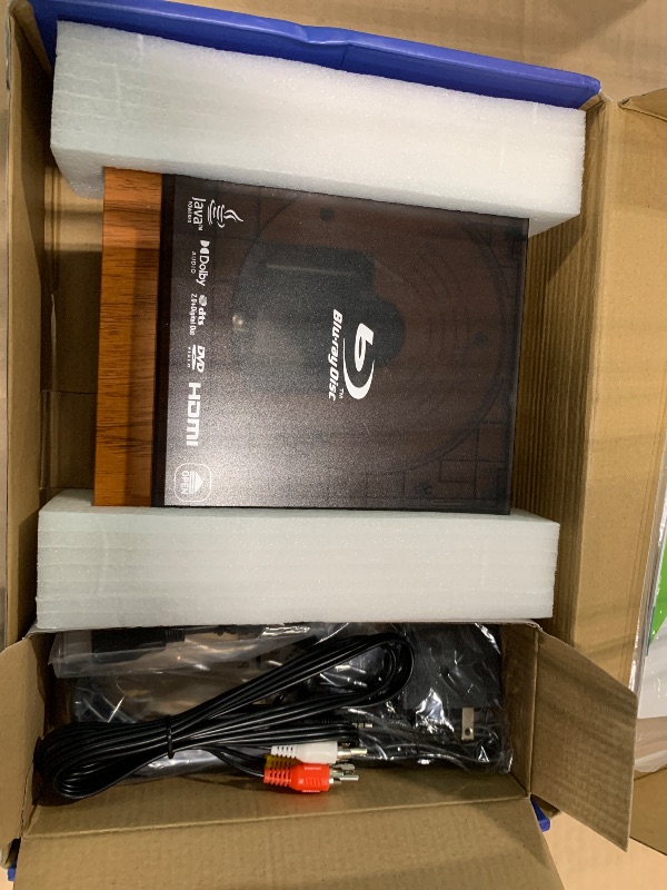 Photo 1 of *** NO REMOTE CONTROL *** Blu Ray Player, 1080p Full HD with Surround Sound A 1 Blu-Ray All Region DVD Player, HDMI/USB/AV Connection Blue Ray Disc Player for TV/RV/Home Theater/Car (Retro Design)