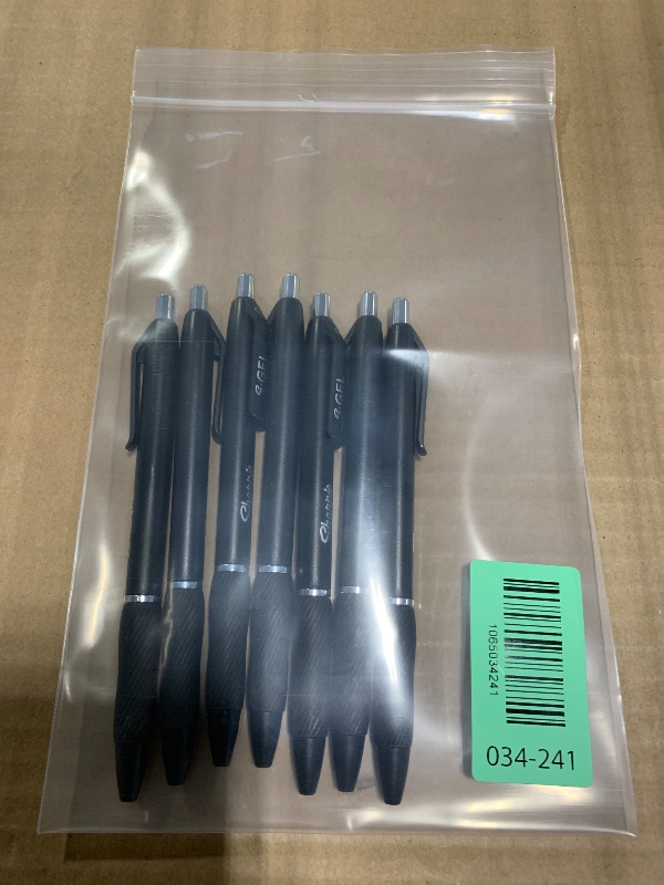 Photo 1 of *** PACK OF 7 *** Sharpie S-Gel Gel Pens, Black Barrel, Medium Point (0.7mm), Black Gel Ink Pens, 12 Count - Home, Office, School, Journaling, Writing, Note-Taking, Teacher Supplies