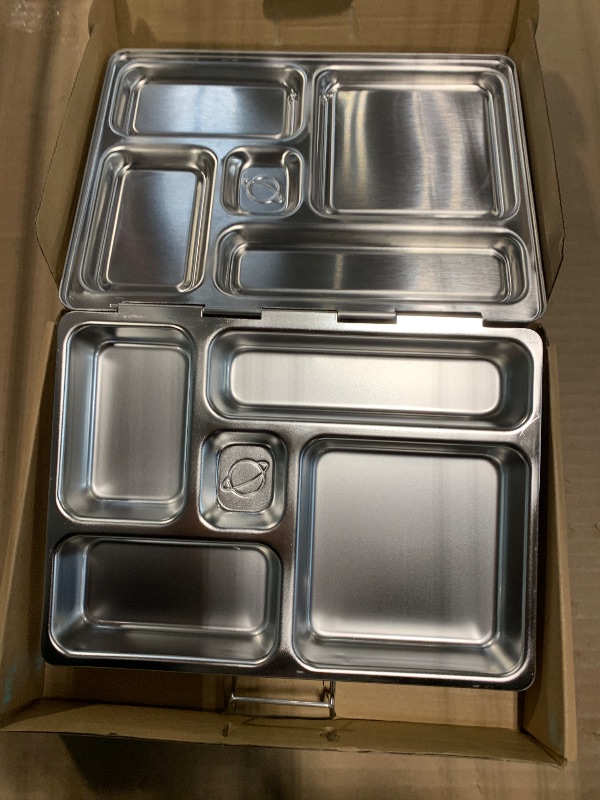 Photo 1 of *** ONLY STEEL BOX ***  PlanetBox Rover Stainless Steel Bento Box Style Lunch Box Kit for Kids with 5 Compartments – Stardust Edition includes Insulated Lunch Bag, Leakproof Food Containers and Matching Magnets