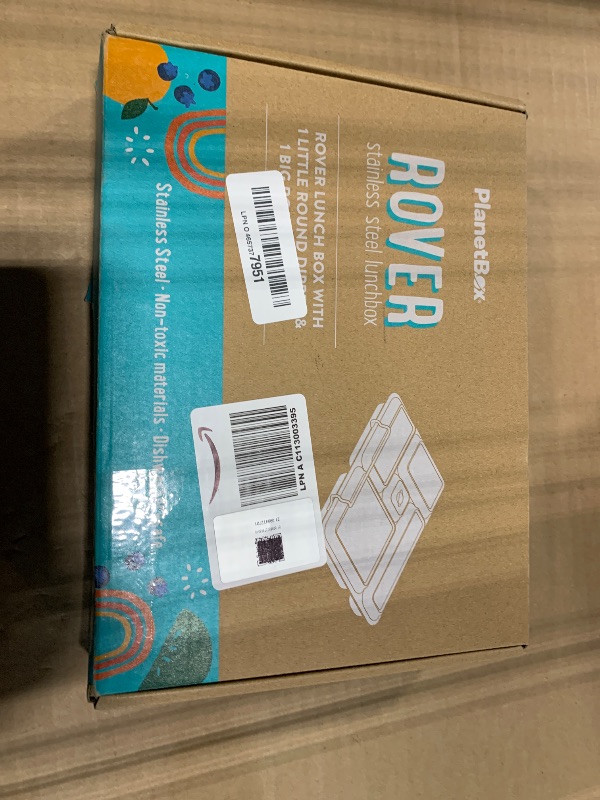 Photo 1 of *** ONLY STEEL BOX ***  PlanetBox Rover Stainless Steel Bento Box Style Lunch Box Kit for Kids with 5 Compartments – Stardust Edition includes Insulated Lunch Bag, Leakproof Food Containers and Matching Magnets