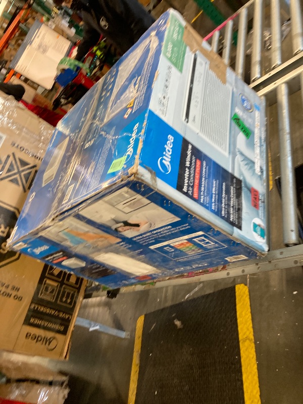 Photo 1 of ** small dent on top corner ** Midea 8,000 BTU Smart Inverter Air Conditioner Window Unit with Heat and Dehumidifier – Cools up to 350 Sq. Ft., Energy Star Rated, Quiet Operation, Electronic Controls, Remote Control, White