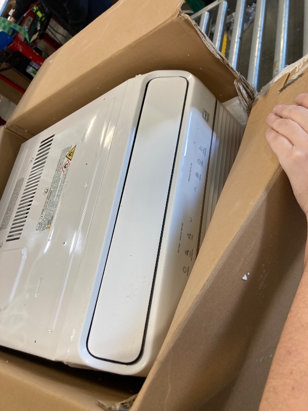 Photo 1 of ** small dent on top corner ** Midea 8,000 BTU Smart Inverter Air Conditioner Window Unit with Heat and Dehumidifier – Cools up to 350 Sq. Ft., Energy Star Rated, Quiet Operation, Electronic Controls, Remote Control, White