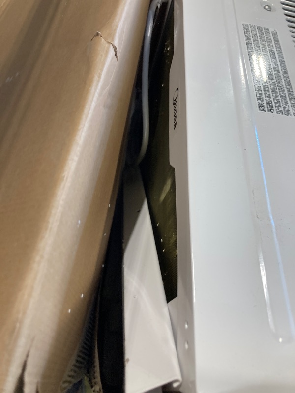 Photo 1 of ** small dent on top corner ** Midea 8,000 BTU Smart Inverter Air Conditioner Window Unit with Heat and Dehumidifier – Cools up to 350 Sq. Ft., Energy Star Rated, Quiet Operation, Electronic Controls, Remote Control, White