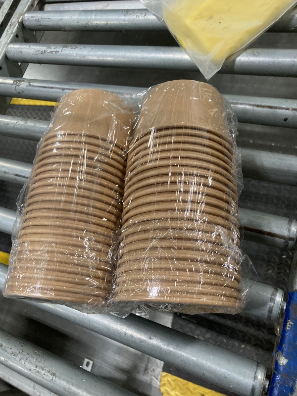 Photo 1 of ****MISSING PARTS****** MATICAN Paper Ice Cream Cups 16-Oz Disposable Dessert Bowls for Hot or Cold Food, 16-Ounce Party Supplies Treat Cups for Sundae, Frozen Yogurt, Soup, Brown