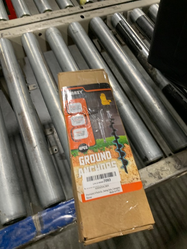 Photo 1 of [Premium] 4 Pack Ground Anchors with Power Nut Driver Drill Bit, Ground Anchors Screw in, Swing Set Anchors, Trampoline Anchors High Wind Heavy Duty for Camping Tents, Car Ports, Swing Sets, Canopies