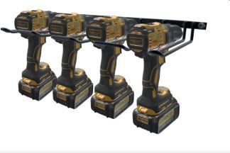 Photo 1 of 1 Pack Drill Holder, Power Tool Organizer Wall Mount, 80lb Heavy Duty Bearing Capacity Garage Storage, 4 Cordless Metal Shelf, Utility Storage Rack for Dewalt Cordless Tools Father Day Gifts