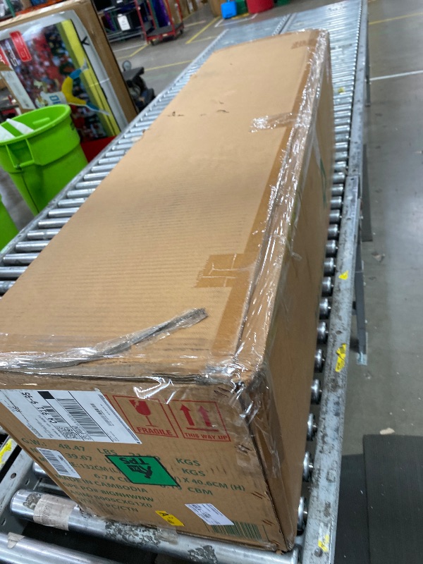 Photo 1 of (UNFUNCTIONAL) National Tree Company 7.5 ft Pre-Lit Dunhill Fir Artificial Christmas Tree, 700 LED Lights, 2,514 Tips, Foot Pedal, 10 Light Functions, Includes Stand, Green