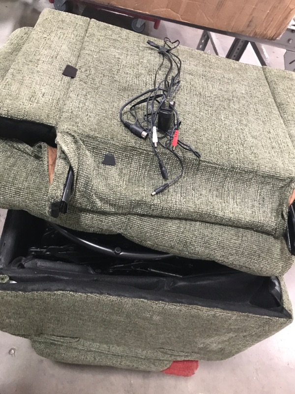 Photo 1 of (ALL PARTS, UNFUNCTIONAL) IDEALHOUSE Rocking Recliner Chair with Heat, 38.5" Oversized Swivel Rocker Recliner with Massage, Side Pockets & Cup Holders, Reclining Sofa for Living Room, Bedroom (Green, Linen)