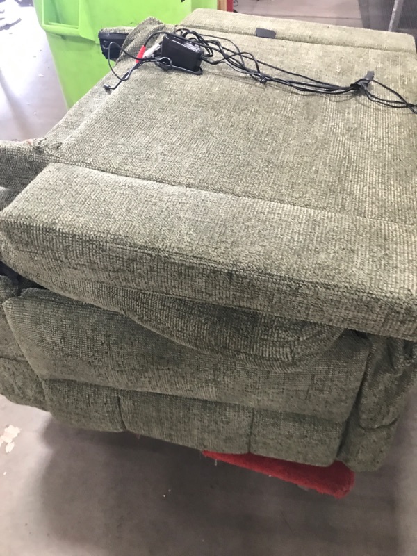 Photo 1 of (ALL PARTS, UNFUNCTIONAL) IDEALHOUSE Rocking Recliner Chair with Heat, 38.5" Oversized Swivel Rocker Recliner with Massage, Side Pockets & Cup Holders, Reclining Sofa for Living Room, Bedroom (Green, Linen)