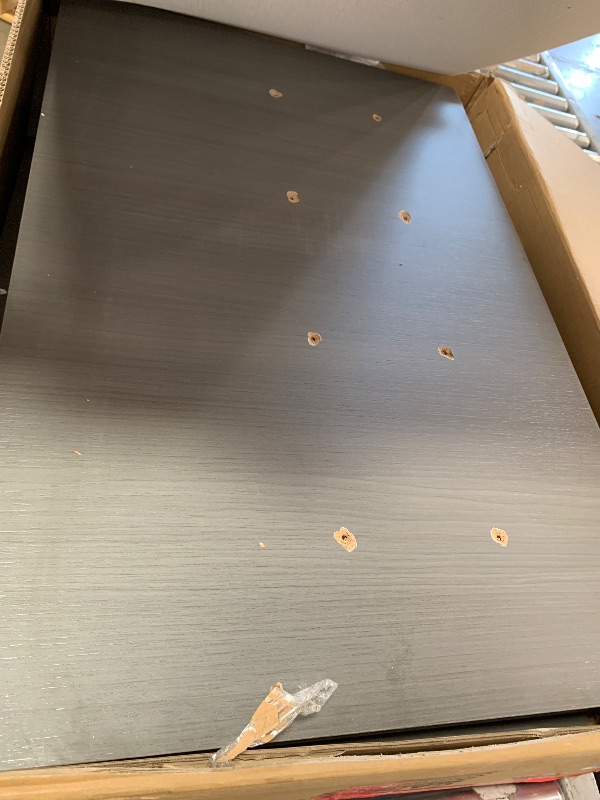 Photo 1 of ** MINOR DAMAGE, has scuff marks from shipping ** 70.8" Dining Table for 6 8 10, Modern Dining Room Table with Storage, Wood Kitchen Table with Fluted Legs, Dinner Tables for Kitchen Dining Room,Grey