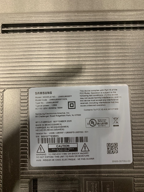 Photo 1 of ===== SEE NOTES===== samsung tv 55" in