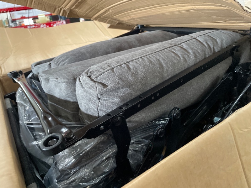 View 3 of *PARTS ONLY/ BOX 2 MISSING** Wide Recliner Chair for Adults Large Manual Pull Tab Reclining Chair with Dual Cup Holders 3 Recline Positions Side Pockets Supports 350 Lbs Overstuffed Single Sofa for Living Room