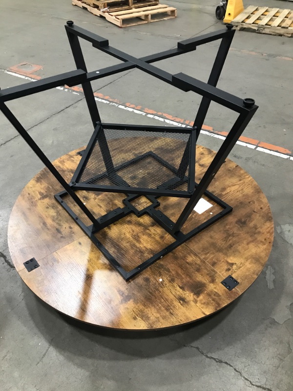 Photo 1 of **TABLE ONLY** Round Dining Table Set for 4, Kitchen Table and Chairs for 4, Circle Table Round Pedestal Dining Room Dinner Dinette Table Set,5 Piece Space Saving Wood Kitchen & Dining Room Tables Set Furniture