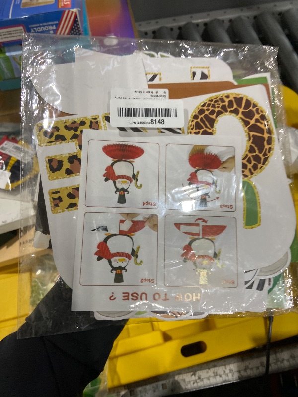 Photo 1 of 10 PCS Wild One Honeycomb Centerpieces Birthday Decorations for Boys and Girls Safari Centerpieces for Tables 3D Double Side Baby Shower Jungle Animals Party Decorations