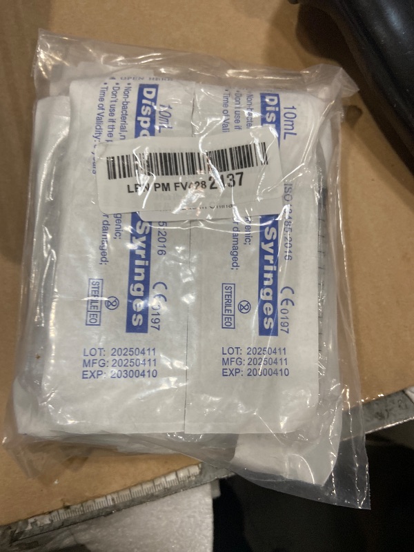 Photo 1 of 10 Pack 10ml Syringe for Liquid, Oral, Scientific Labs, Measurement, Dispensing, with Cap, 10cc Syringes