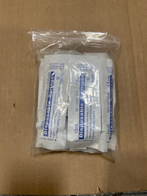 Photo 1 of 10 Pack 10ml Syringe for Liquid, Oral, Scientific Labs, Measurement, Dispensing, with Cap, 10cc Syringes