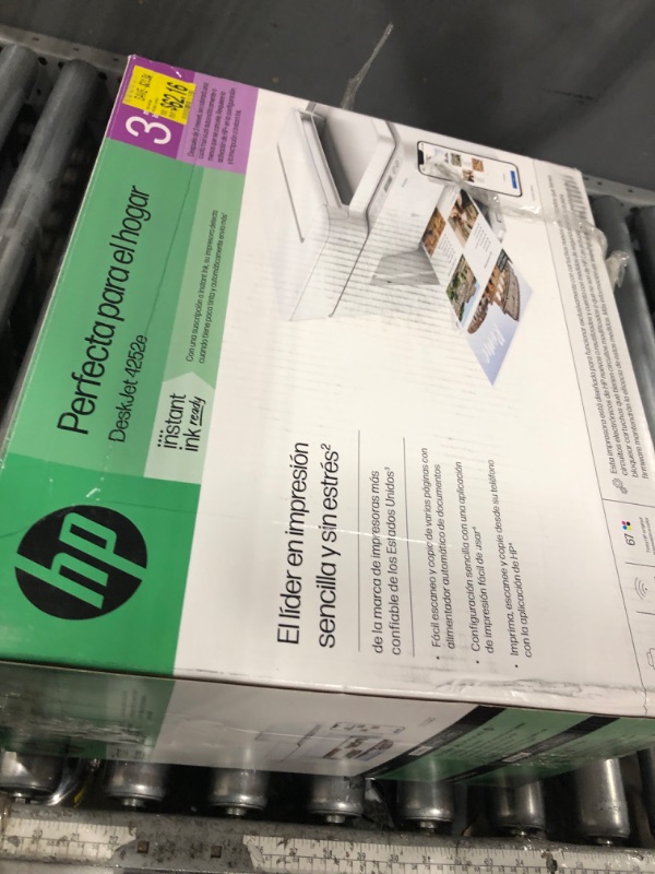 Photo 1 of **Parts Only** HP DeskJet 4252e Wireless All-in-One Color Inkjet Printer (White), Scanner, Copier, 3 months Free Instant Ink