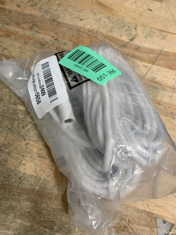 Photo 1 of 12V DC Power Extension Cable 20 FT (2-Pack), 5.5 mm x 2.1 mm 5521 Male to Female Supply Adapter Cord, Compatible with CCTV Security Camera, IP Network, DVR Standalone, LED Strip, Router, 5V 9V 12V 24V