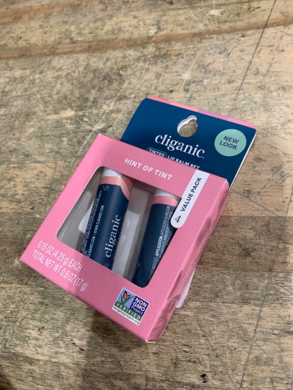 View 2 of **ONLY TWO**Cliganic Tinted Lip Balm Set - 4 Colors, Hydrating, Enriched with Vitamin E, Cruelty Free, Stocking Stuffer Gift