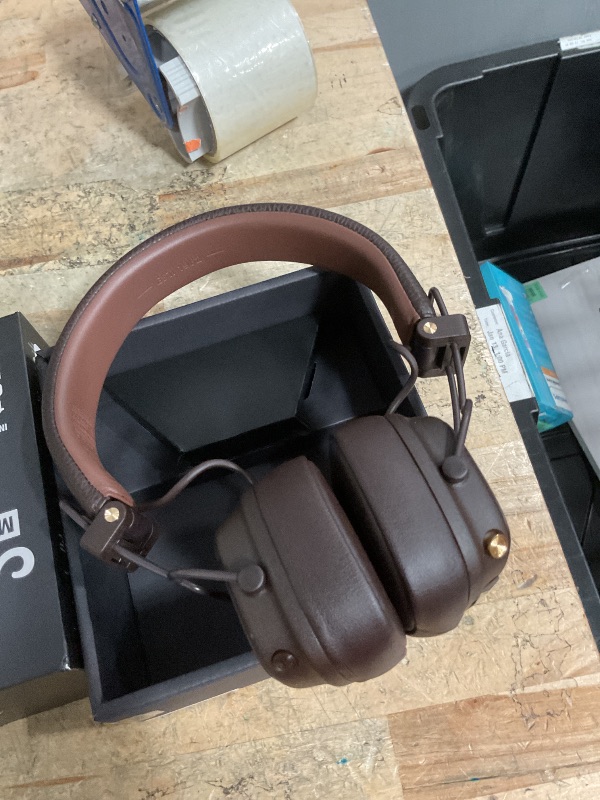 Photo 1 of *DOES NOT HOLD CHARGE* Marshall Major V On-Ear Wireless Bluetooth Headphones - Brown