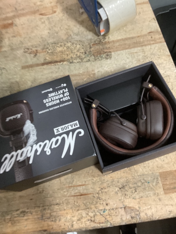 Photo 1 of *DOES NOT HOLD CHARGE* Marshall Major V On-Ear Wireless Bluetooth Headphones - Brown