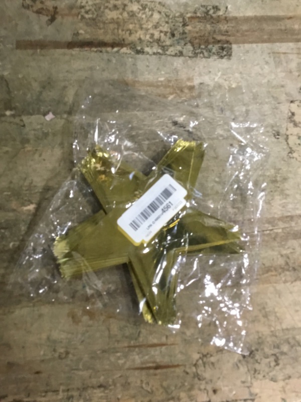 Photo 1 of 120 Pieces Stars Cutouts Gold Double Printed Star Cutout Aluminum Foil Paper Star Confetti Cutouts 6 Inch Large Glitter Stars Decorations for Bulletin Board Classroom Christmas Wedding Party Supplies