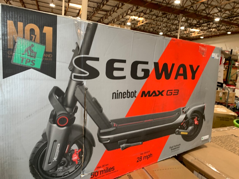 Photo 1 of **PARTS ONLY/ SEE NOTES** Segway Ninebot Max G3 Electric Scooter, 28 mph Top Speed w/ 50 Miles Max Range, 2000W Peak Motor, Dual Hydraulic Suspension, Fast Charging Scooter for Adults and Teens, UL-2272 2271 Certified