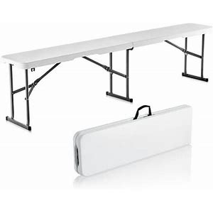 Photo 1 of (New/functional) Mainstay Folding bench 6 ft Foldable Plastic Bench, Portable, Water-Resistant, Outdoor Seating For Picnics, Camping