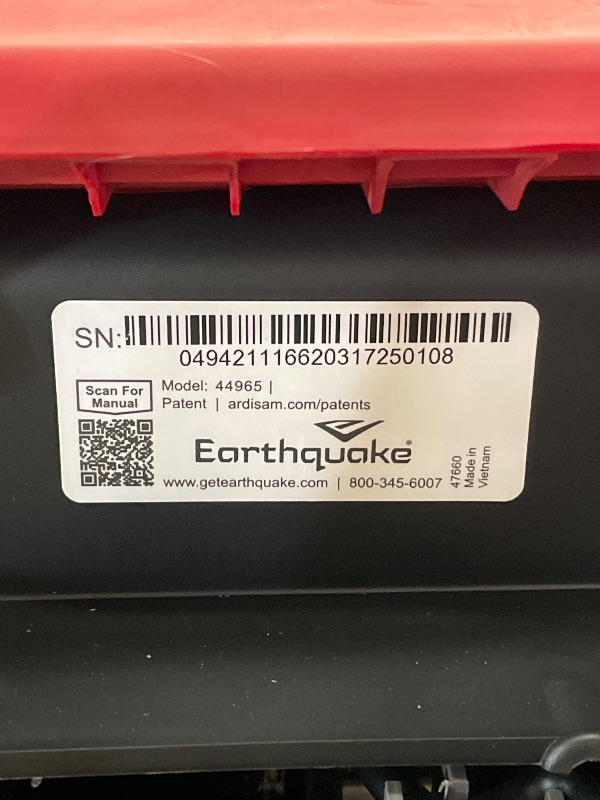 Photo 1 of ***SEE NOTES****Earthquake 60V Walk Behind String Mower, Includes Two 4Ah Batteries, 22” Cutting Diameter, Three Cutting Speed Dial, 14” Never-Go-Flat Wheels, Easy Assembly, Adjustable Handlebar, Model #44965