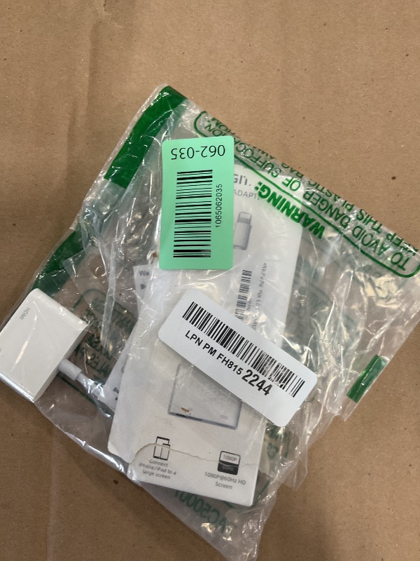 Photo 1 of [Apple MFi Certified] Lightning to HDMI Adapters with Digital AV 1080P Video & Audio Sync Screen Converter, Compatible with iPhone 14 Pro Max/13/12/X /8Plus / iPad/iPod-White