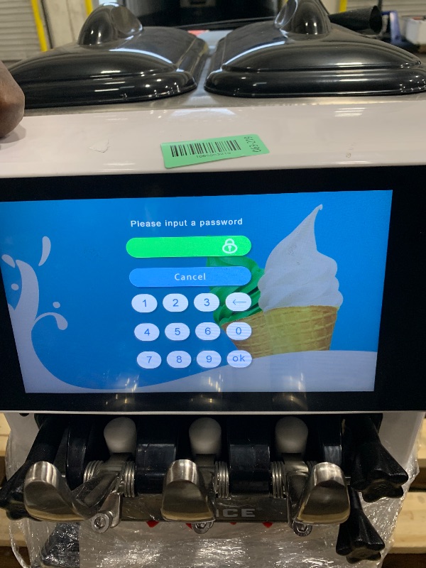 Photo 1 of *** POWERS ON HAS A PASSWORD UNKNOWN , UNKNOWN OF MISSING ACCESSORIES ***GSEICE Commercial Ice Cream Maker Machine, 10 Inch LCD Touch Screen Dual System Independent Operation, 6.8 to 8.4 Gal/H Soft Serve Ice Cream Machine With Pre-cooling Frequency Conver