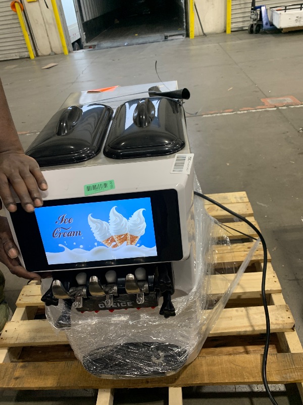 Photo 1 of *** POWERS ON HAS A PASSWORD UNKNOWN , UNKNOWN OF MISSING ACCESSORIES ***GSEICE Commercial Ice Cream Maker Machine, 10 Inch LCD Touch Screen Dual System Independent Operation, 6.8 to 8.4 Gal/H Soft Serve Ice Cream Machine With Pre-cooling Frequency Conver