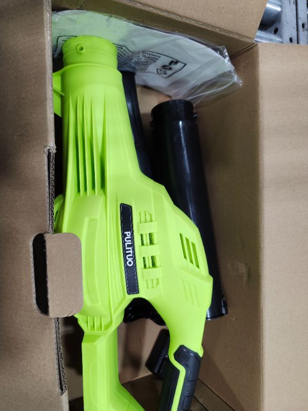 Photo 1 of *************MISSING BOTH BATTERIES***************
Leaf Blower Cordless with 2X 4.0Ah Batteries and Charger, 150MPH/180CFM Lightweight Cordless Blower, 3 Speeds Small Electric Leaf Blowers for Lawn Care, Patio, Yard, Leaves, Grass and Snow