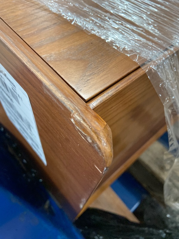 Photo 1 of *DAMAGE* POVISON Fully-Assembled Mid Century Modern TV Stand, 78.74" Wood Media Console with Adjustable LED Light, Entertainment Center with Storage for Living Room