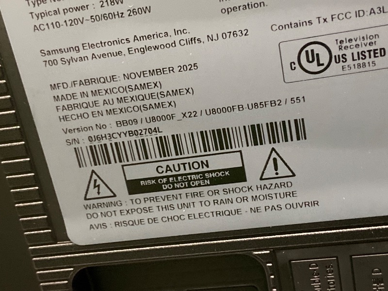 Photo 1 of *SCREEN WORKS* Samsung 85-Inch Class Crystal UHD U8000F 4K Smart TV (2025 Model) Endless Free Content, Crystal Processor 4K, MetalStream Design, Knox Security, Alexa Built-in