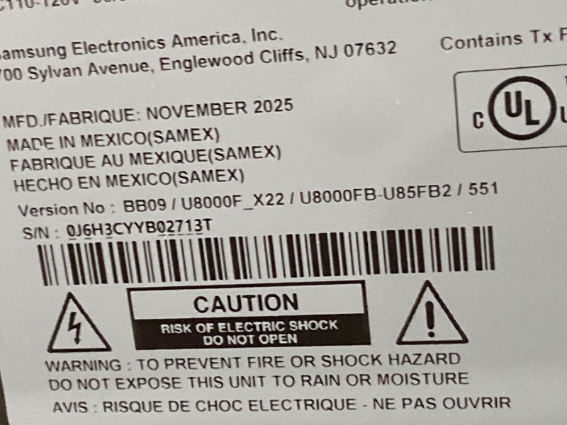 Photo 1 of *SCREEN WORKS* Samsung 85-Inch Class Crystal UHD U8000F 4K Smart TV (2025 Model) Endless Free Content, Crystal Processor 4K, MetalStream Design, Knox Security, Alexa Built-in