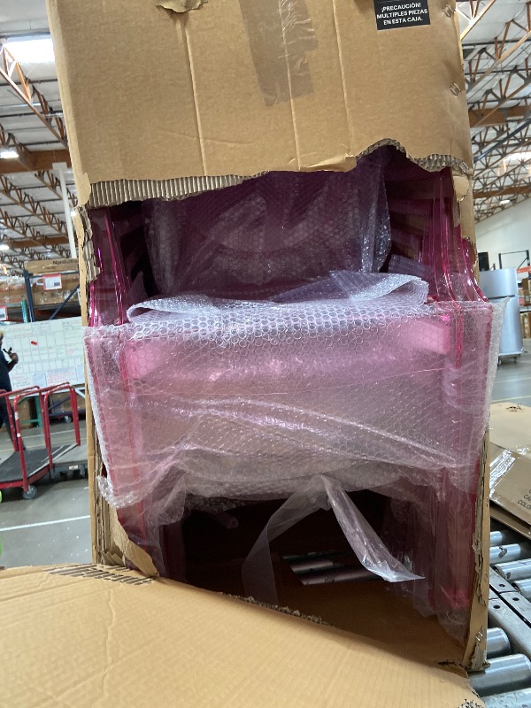 Photo 1 of *4 CHAIRS* Modway Casper Modern Acrylic Stacking, Four Dining Armchairs, Pink