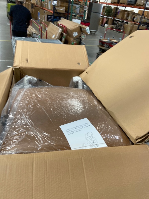 Photo 1 of **INCOMPLETE ONLY BASE OF RECLINER** COLAMY Leather Recliner Chair for Adults, Swivel Rocker Recliner for Small Spaces, Wide Glider Rocking Nursery Chair with Ergonomic High Backrest, for Home Living Room, Office, Bedroom? Brown?