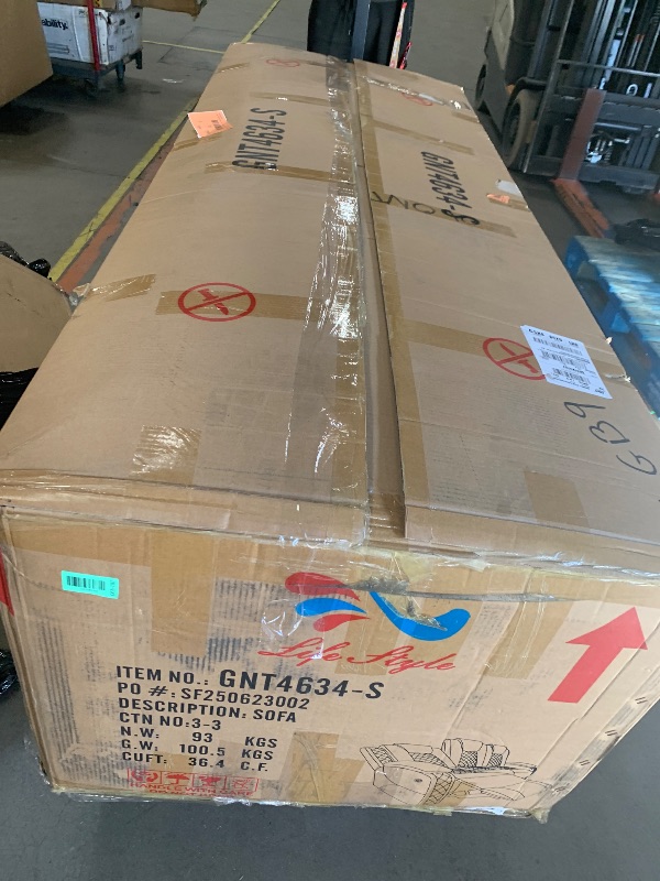 Photo 1 of ***************THIS ONLY INCLUDES THE LARGEST OF THE 3****************
Power Recliner Sofa Set with LED, Breathing Leather Sofa Set for Living Room, Living Room Set Reclining Couch Loveseat Chair with USB Port/Cup Holders/Storage (Cream White)