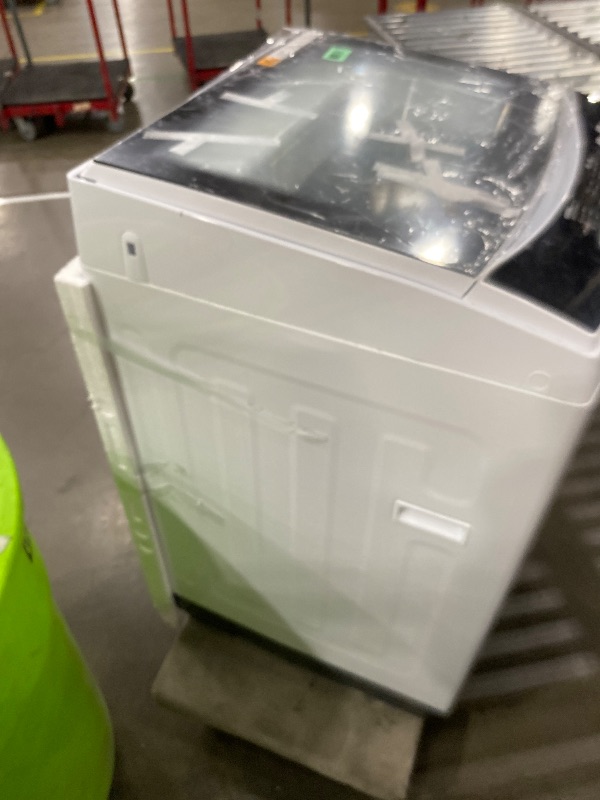Photo 1 of ***HEAVY USE/DENTS***BLACK+DECKER 3.0 Cu. Ft. Portable Washer, 26.5 lb. Capacity Washing Machine, 6 Cycles, Quick Connect Sink Adapter and Drain Hose Included, Transparent Lid & LED Display, BPW30MW, White