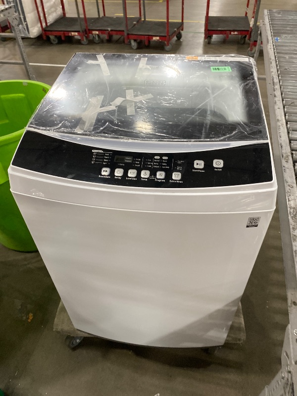Photo 1 of ***HEAVY USE/DENTS***BLACK+DECKER 3.0 Cu. Ft. Portable Washer, 26.5 lb. Capacity Washing Machine, 6 Cycles, Quick Connect Sink Adapter and Drain Hose Included, Transparent Lid & LED Display, BPW30MW, White