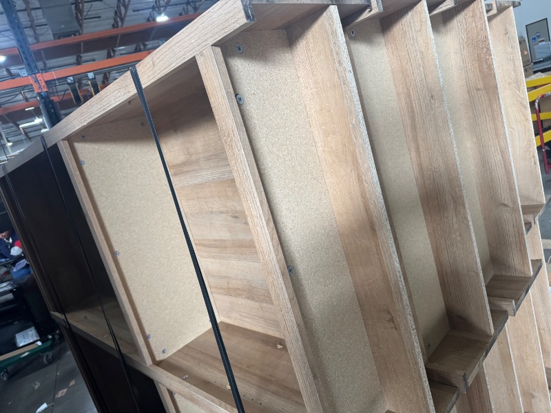 Photo 1 of *************MISSING 3 SHELVES AND BACKING IS BECOMING SEPARATED************
Prepac Moda 5-Tier Tall Wooden Bookcase, Oak Storage Cabinet, Display Cabinet, Bookshelf with Storage Shelves 31.75" W x 80" H x 12" D for Home Office, Living Room, Bedroom Organ