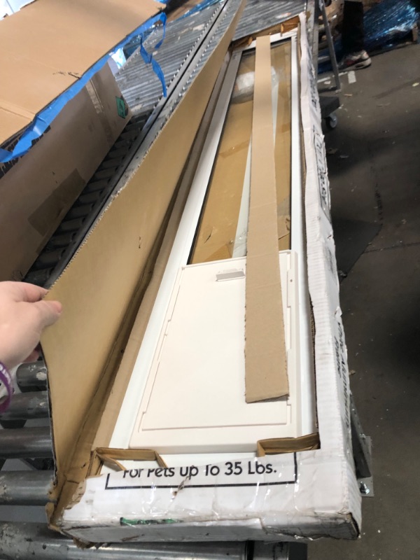 View 2 of ***missinghardware***Ideal Pet Products Aluminum Pet Patio Door, Adjustable Height 77-5/8" to 80-3/8", 7" x 11-1/4" Flap Size, White