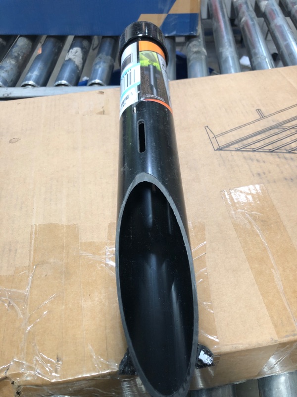 Photo 1 of *INCOMPLETE* Newhouse Lighting MPOST17 2.5-Inch Outdoor Mounting Post with Cap and Stabilizing Wings for Landscape Flood Lights, Black, 17.63