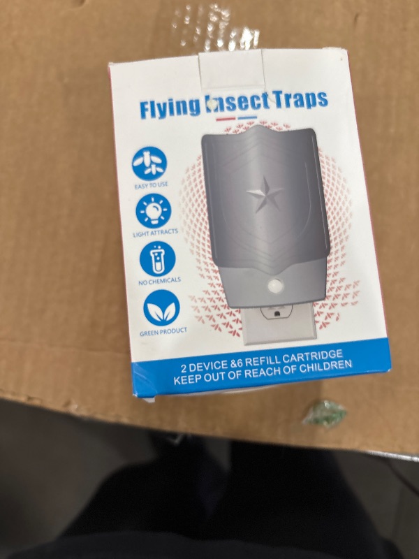 Photo 1 of **MISSING REFILLS**(READ NOTES)
FTOTL 2 Flying Insect Traps with 6 Glue Refills, Indoor Fly Trap for Fruit Flies, Gnats & Mosquitoes, UV Light Bug Catcher, Safe & Odor-Free Fly Catcher for Home