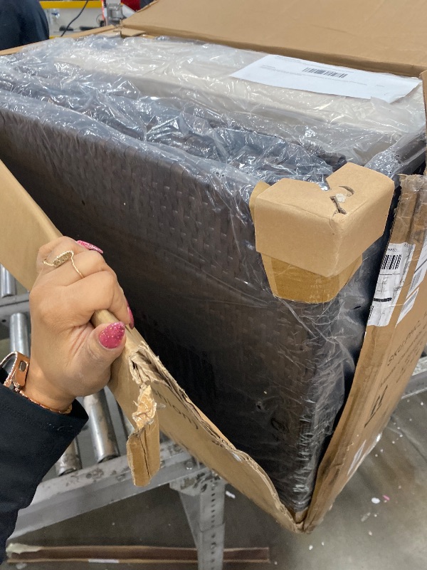 Photo 1 of **MISSING BOX 2 AND 3*** Acekool 8 Pieces Patio Conversation Set, Outdoor Wicker Patio Conversation Furniture Set with Thickened Cushions, Outdoor Storage and Tempered Glass Coffee Table, for Garden, Porch, Backyard