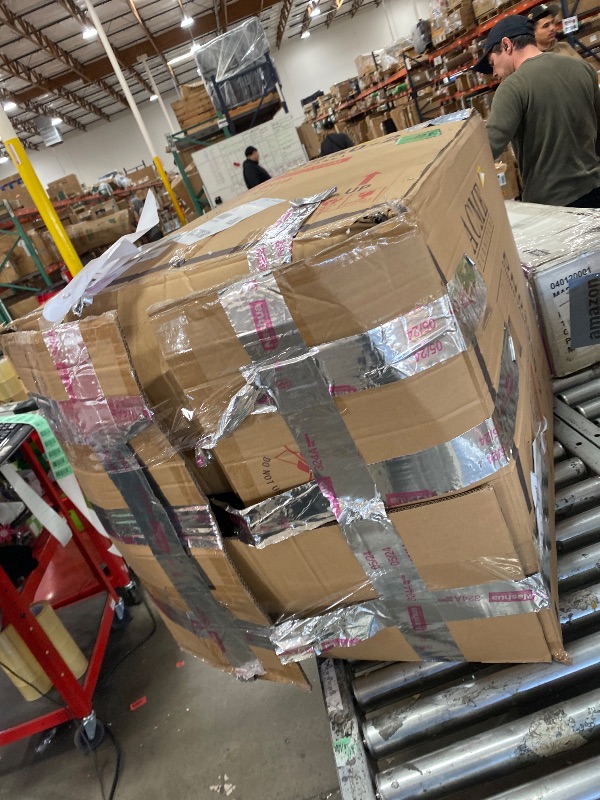 Photo 1 of **MISSING TABLETOP** Acme Clayten Wood & Artificial Marble Round Dining Table in White & Espresso